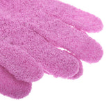 Maxbell 2 Pairs Exfoliating Bath Glove Shower Skin Care Scrubber Pads Rose Red Pink