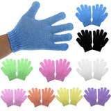 Maxbell 2 Pairs Exfoliating Bath Glove Shower Skin Care Scrubber Pads Rose Red Pink