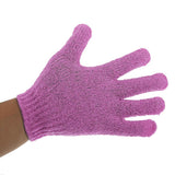 Maxbell 2 Pairs Exfoliating Bath Glove Shower Skin Care Scrubber Pads Rose Red Pink