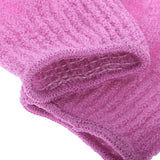 Maxbell 2 Pairs Exfoliating Bath Glove Shower Skin Care Scrubber Pads Rose Red Pink