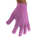 Maxbell 2 Pairs Exfoliating Bath Glove Shower Skin Care Scrubber Pads Rose Red Pink
