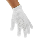 Maxbell Maxbell 1 Pair Exfoliating Bath Glove Shower Skin Care Scrubber Massage Clean White