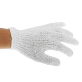 Maxbell Maxbell 1 Pair Exfoliating Bath Glove Shower Skin Care Scrubber Massage Clean White