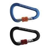 Maxbell Maxbell 24KN Screw Locking Carabiner For Mountaineering Rock Climbing - Blue
