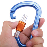 Maxbell Maxbell 24KN Screw Locking Carabiner For Mountaineering Rock Climbing - Blue
