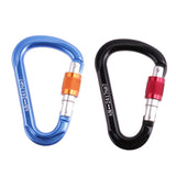 Maxbell Maxbell 24KN Screw Locking Carabiner For Mountaineering Rock Climbing - Blue