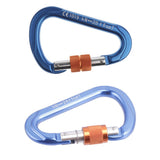 Maxbell Maxbell 24KN Screw Locking Carabiner For Mountaineering Rock Climbing - Blue