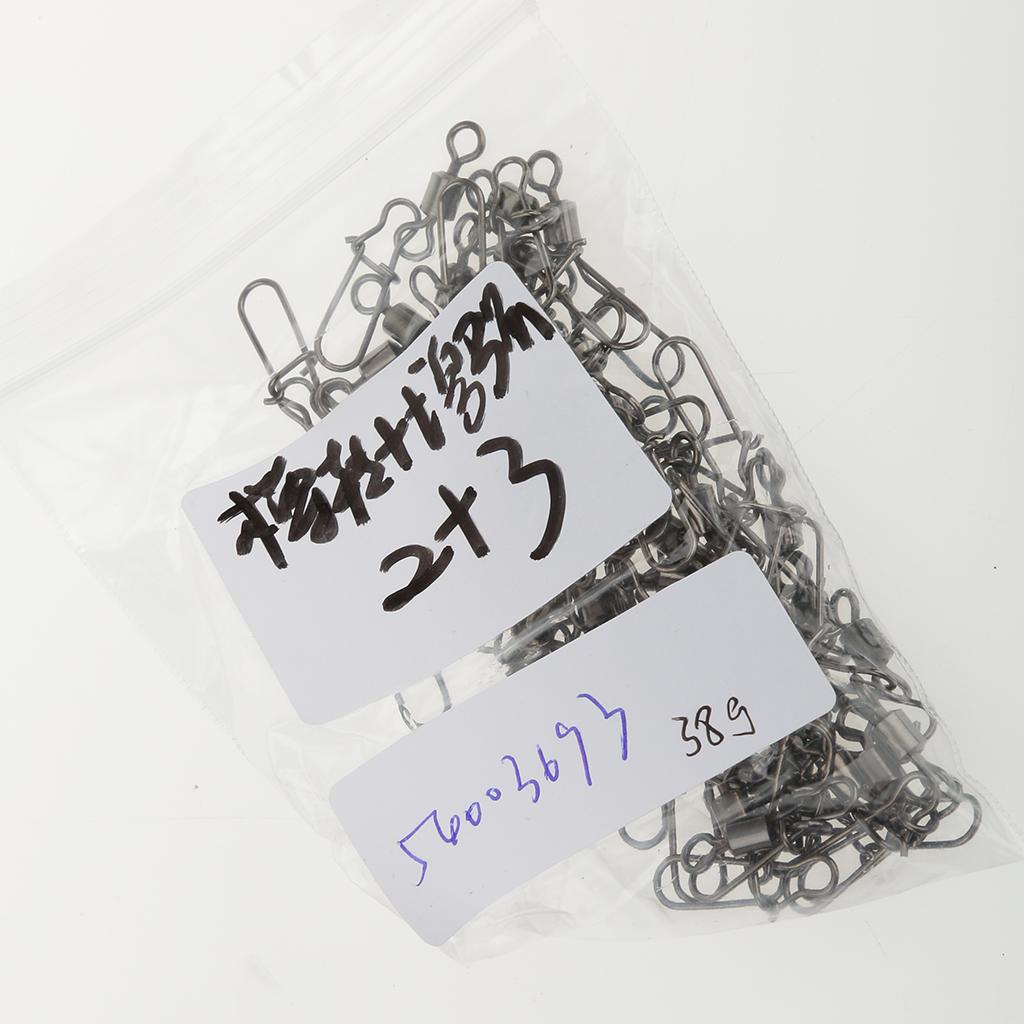 Maxbell Maxbell 50 Fishing Barrel Swivel Solid Rings Fishing Connector with Fastlock 3.5cm