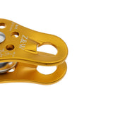 Maxbell Maxbell 2pcs 20KN Rock Climbing Arborist Tree Climb Rope Fixed Pulley Gold Yellow