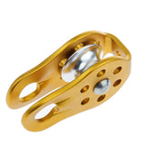 Maxbell Maxbell 2pcs 20KN Rock Climbing Arborist Tree Climb Rope Fixed Pulley Gold Yellow
