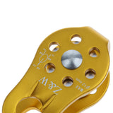 Maxbell Maxbell 2pcs 20KN Rock Climbing Arborist Tree Climb Rope Fixed Pulley Gold Yellow