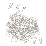 Maxbell Maxbell 100pcs Fishing Lock Snap Hook Lure Connector Swivels Solid Ring Clips - 20mm