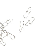 Maxbell Maxbell 100pcs Fishing Lock Snap Hook Lure Connector Swivels Solid Ring Clips - 20mm