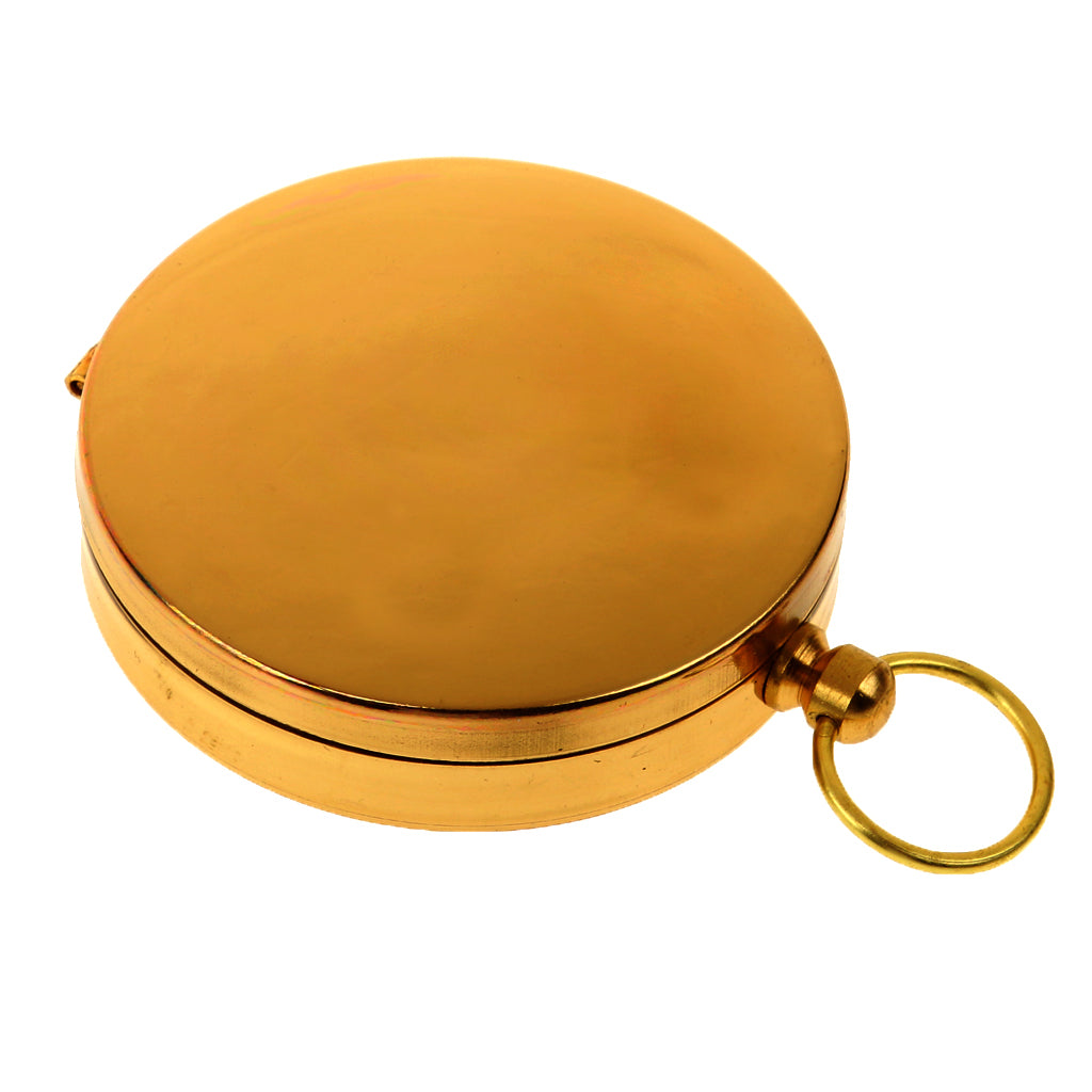 Maxbell Maxbell Vintage Charm Brass Pocket Compass for Keychain Cycling Cycle Hiking Camping