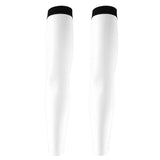 Maxbell Outdoor Sports Bike Cycling Golf Arm Sleeves Sun UV Rays Protection Comfortable Breathable Arm Warmers Arm Cover 1 Pair White XXL