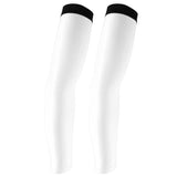 Maxbell Outdoor Sports Bike Cycling Golf Arm Sleeves Sun UV Rays Protection Comfortable Breathable Arm Warmers Arm Cover 1 Pair White XXL - Aladdin Shoppers