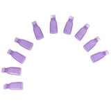Maxbell Maxbell Durable 10 PCS Nail Art Plastic Soak Off UV Gel Polish Remover Clip Cap- Random Color