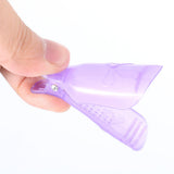 Maxbell Maxbell Durable 10 PCS Nail Art Plastic Soak Off UV Gel Polish Remover Clip Cap- Random Color