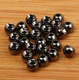 Maxbell 50 Pieces Tungsten Slotted Beads Fly Tying Beads Nymph Head Ball Beads 2.4mm