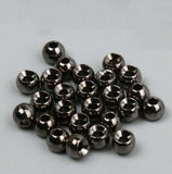 Maxbell 50 Pieces Tungsten Slotted Beads Fly Tying Beads Nymph Head Ball Beads 2.4mm