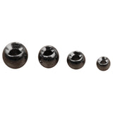 Maxbell 50 Pieces Tungsten Slotted Beads Fly Tying Beads Nymph Head Ball Beads 2.4mm
