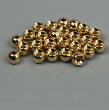 Maxbell Maxbell 25pcs Tungsten Slotted Fly Tying Head Beads Nymph Head Ball Beads 4.6mm Gold