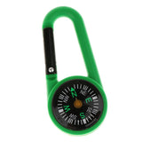 Maxbell Maxbell 2 in 1 Multifunctional Camping Hiking Carabiner Mini Compass Keyring Green