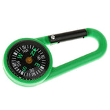 Maxbell Maxbell 2 in 1 Multifunctional Camping Hiking Carabiner Mini Compass Keyring Green
