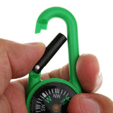 Maxbell Maxbell 2 in 1 Multifunctional Camping Hiking Carabiner Mini Compass Keyring Green