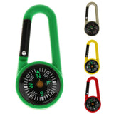 Maxbell Maxbell 2 in 1 Multifunctional Camping Hiking Carabiner Mini Compass Keyring Green