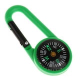 Maxbell Maxbell 2 in 1 Multifunctional Camping Hiking Carabiner Mini Compass Keyring Green