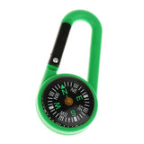 Maxbell Maxbell 2 in 1 Multifunctional Camping Hiking Carabiner Mini Compass Keyring Green
