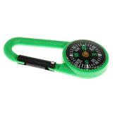 Maxbell Maxbell 2 in 1 Multifunctional Camping Hiking Carabiner Mini Compass Keyring Green