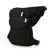 Maxbell Maxbell Canvas Drop Waist Leg Bag Motorcycle Rider Belt Waist Fanny Bags Black