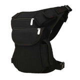 Maxbell Maxbell Canvas Drop Waist Leg Bag Motorcycle Rider Belt Waist Fanny Bags Black