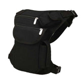 Maxbell Maxbell Canvas Drop Waist Leg Bag Motorcycle Rider Belt Waist Fanny Bags Black