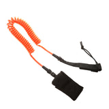 Maxbell 10ft Coiled SUP Surfboard Surfing Board Leash Double Swivel Yellow&Orange