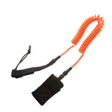 Maxbell 10ft Coiled SUP Surfboard Surfing Board Leash Double Swivel Yellow&Orange