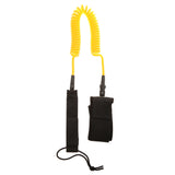 Maxbell 10ft Coiled SUP Surfboard Surfing Board Leash Double Swivel Yellow&Orange