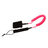 Maxbell 10ft Coiled SUP Surfboard Surfing Board Leash with Double Swivel Pink&Yellow