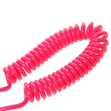 Maxbell 10ft Coiled SUP Surfboard Surfing Board Leash with Double Swivel Pink&Yellow