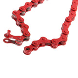 Maxbell 96 Links Bike Single Speed Anti Rust Bicycle Chain 1/2" x 1/8" Red + Purple