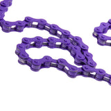 Maxbell 96 Links Bike Single Speed Anti Rust Bicycle Chain 1/2" x 1/8" Red + Purple