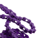 Maxbell 96 Links Bike Single Speed Anti Rust Bicycle Chain 1/2" x 1/8" Red + Purple