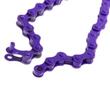 Maxbell 96 Links Bike Single Speed Anti Rust Bicycle Chain 1/2" x 1/8" Red + Purple
