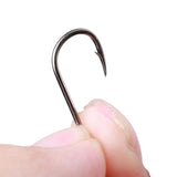 Maxbell 200pcs Barbed Fishing Hook High-Carbon Steel Fishhook Saltwater Black 9# 10#