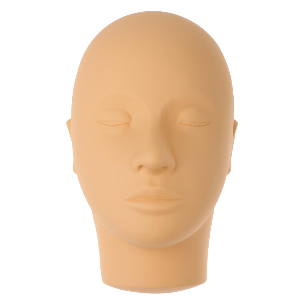 Maxbell Closed Eyes Mannequin Head for Face Massage Makeup Eyelash Extension Practice Face Painting Training