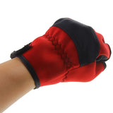Maxbell Maxbell Outdoor Non Slip 2 Finger Fishing Gloves Hand Protection Waterproof Red