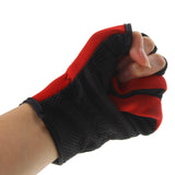 Maxbell Maxbell Outdoor Non Slip 2 Finger Fishing Gloves Hand Protection Waterproof Red