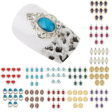 Maxbell Maxbell 10pcs 3D Metallic Acrylic Drilling Silver Frame Nail Art Glitter Sticker #11